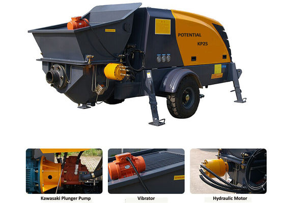 Elektrische Motor Natte Shotcrete Machine 25 de Vultrechtercapaciteit van de Kubusmeter 300L