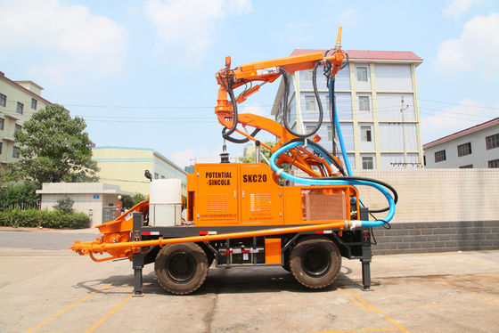 KC2012W natte Shotcrete Machine Draadloze Afstandsbediening met Externe Luchtcompressor