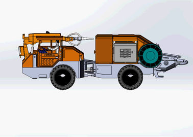 11000kg natte Shotcrete Machine 4 Diesel van de Wielenaandrijving Motormacht voor Ondergrondse Mijnbouw